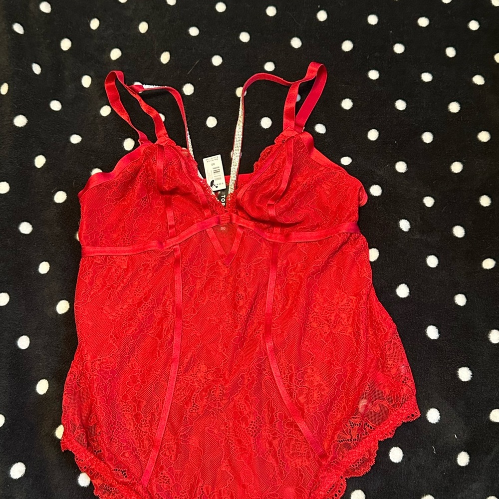 Torrid Red Lace Chemise